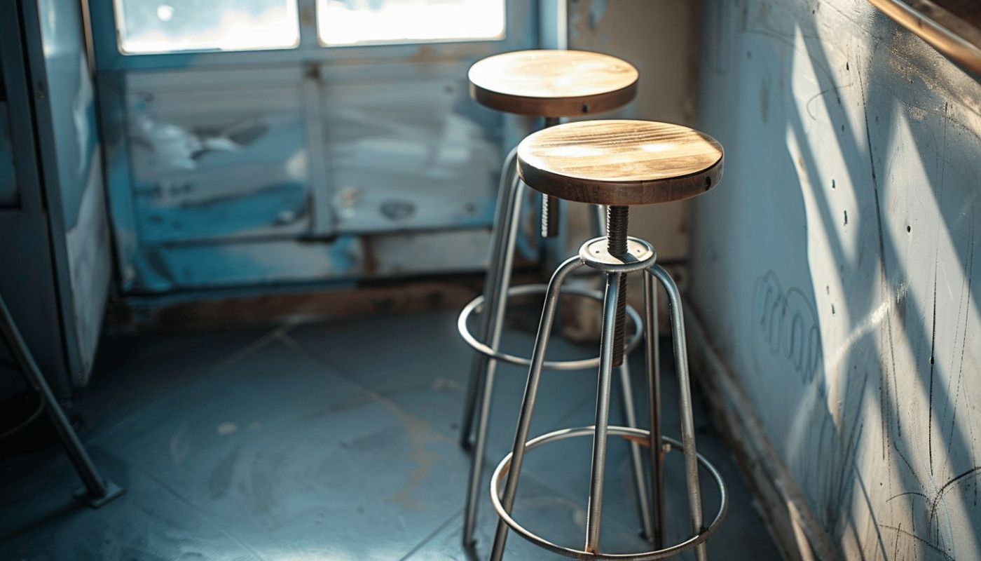 Comment les tabourets en métal et bois optimisent-ils l'espace dans les petits intérieurs ?